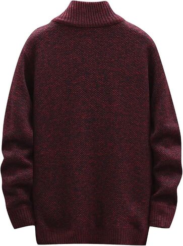 Ymosrh Winter Jackets for Men and Men's Fashion Loose Cardigan Warm Lapel Hooded Jacket Sweater Waterproof Jackets in Kuwait
