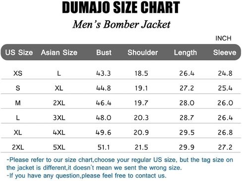 Dumajo Men's Lightweight Flight Bomber Jacket Coat Slim Fit Casual Jacket in Saudi Arabia