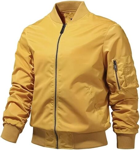 Dumajo Men's Lightweight Flight Bomber Jacket Coat Slim Fit Casual Jacket in Saudi Arabia