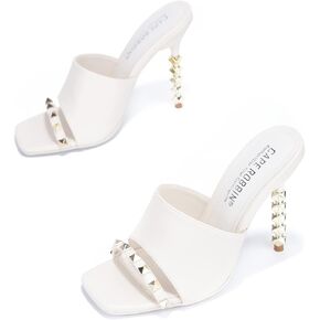 Cape Robbin Kamile Sexy Stiletto High Heels for Women, Square Open Toe Shoes Heels in Saudi Arabia