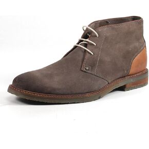 Testosterone Shoes Men's Air Alert Genuine Leather and Suede Two-Tone Chukka Desert Boot