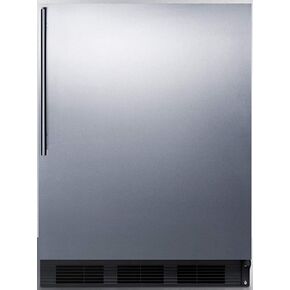 Summit Appliance FF6BKBI7SSHVADA ADA Compliant Commercial 24" Wide Built-in Undercounter All-Refrigerator for General Purpose Use with Stainless Steel Door, Thin Handle and Black Cabinet in Saudi Arabia
