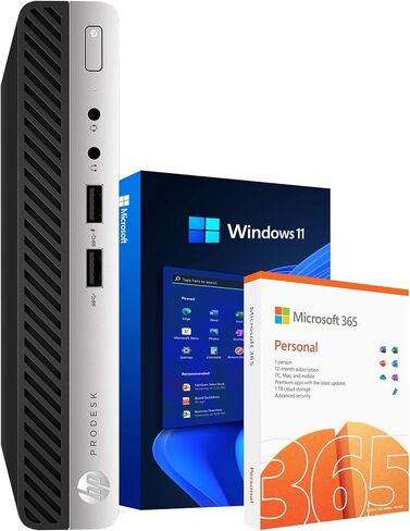 Windows 11 Desktop Computer – HP ProDesk 400G4 + Office 365 | Intel i5-8600 Six Core (4.3GHz Turbo) | 16GB DDR4 RAM | 500GB SSD Solid State + 1TB HDD | WiFi + Bluetooth | Home or Office PC (Renewed) in Kuwait