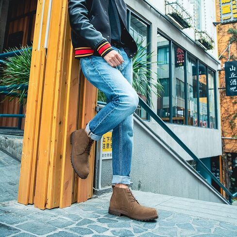 أحذية تشوكا للرجال، أحذية جلدية كاجوال وعصرية بأربطة للرجال in Kuwait