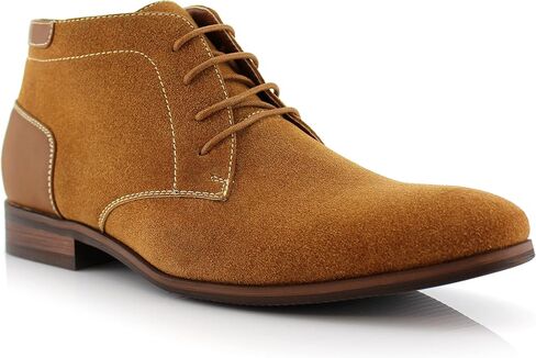 Ferro Aldo Raymond MFA806031 Mens Casual Brogue Mid-Top Lace-Up Uniform Dress Boots in Kuwait