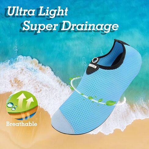 YOJANEO أحذية مائية للنساء والرجال حافي القدمين سهلة الارتداء، جوارب مائية سريعة الجفاف للسباحة على الشاطئ وركوب الأمواج واليوجا in Kuwait