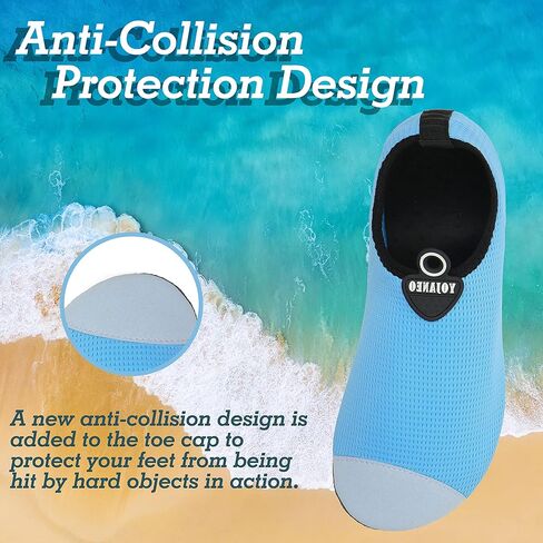 YOJANEO أحذية مائية للنساء والرجال حافي القدمين سهلة الارتداء، جوارب مائية سريعة الجفاف للسباحة على الشاطئ وركوب الأمواج واليوجا in Kuwait