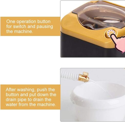 Zyyini Mini Washing Machine, Cleaning Machine, Portable Washing Machine Electric Washing Machine Cosmetic Tool Cleaning Machine Toy Gift for Dormitory(1#) in Saudi Arabia