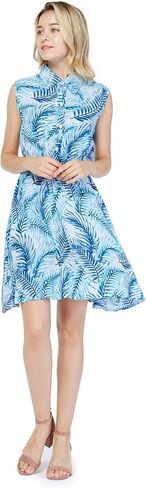 Couple Matching Hawaiian Luau Cruise Outfit Shirt Dress Simply Blue Leaf in Saudi Arabia