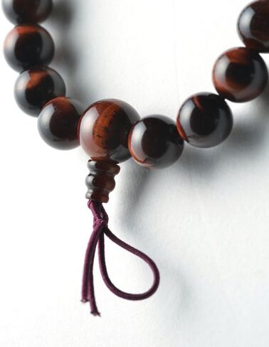 Mens Red/Blue/Brown Tiger Eye 8mm/10mm Beads Gemstone Bracelet Japanese Juzu Asian Handmade in Kyoto in Saudi Arabia
