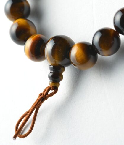 Mens Red/Blue/Brown Tiger Eye 8mm/10mm Beads Gemstone Bracelet Japanese Juzu Asian Handmade in Kyoto in Saudi Arabia