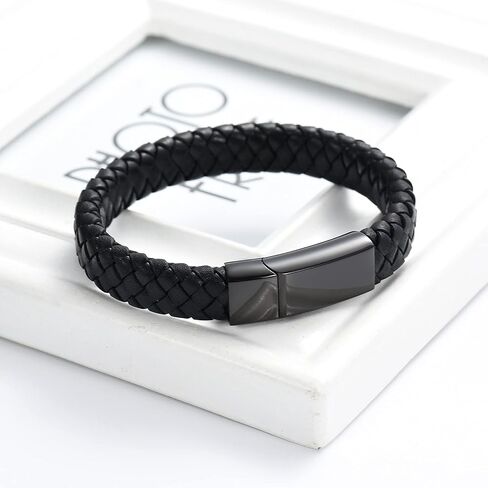 Genuine Leather Cremation Bracelet for Ashes Cremation Jewelry Keepsake Memorial Cuff Urn Bangle for Ashes Braided Leather Wristband Ashes Bracelet for Men for Women in Saudi Arabia