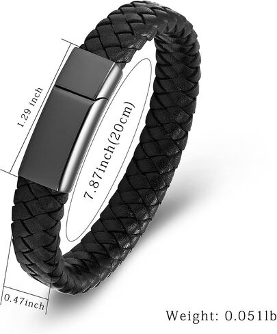Genuine Leather Cremation Bracelet for Ashes Cremation Jewelry Keepsake Memorial Cuff Urn Bangle for Ashes Braided Leather Wristband Ashes Bracelet for Men for Women in Saudi Arabia
