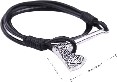 My Shape Norse Vikings Axe Amulet Wrap Bracelet Rune Bangle Nordic for Men Talisman Jewelry in Kuwait