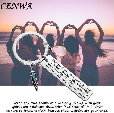CENWA هدية الصداقة المضحكة أحب قبيلتي المفاتيح لأن هؤلاء غريب الأطوار هم قبيلتك المفاتيح الحب هدية قبيلتي in Kuwait