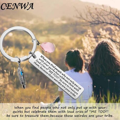 CENWA هدية الصداقة المضحكة أحب قبيلتي المفاتيح لأن هؤلاء غريب الأطوار هم قبيلتك المفاتيح الحب هدية قبيلتي in Kuwait