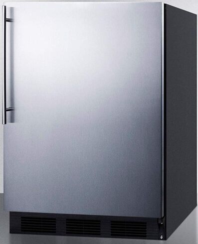 Summit Appliance FF6BKBI7SSHVADA ADA Compliant Commercial 24" Wide Built-in Undercounter All-Refrigerator for General Purpose Use with Stainless Steel Door, Thin Handle and Black Cabinet in Saudi Arabia