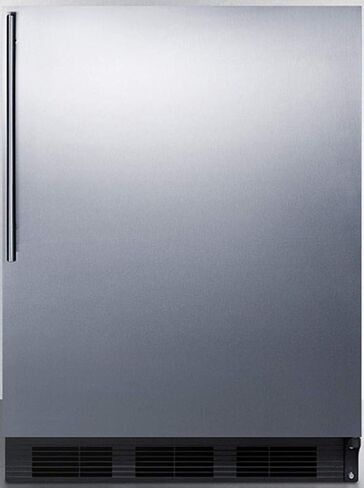 Summit Appliance FF6BKBI7SSHVADA ADA Compliant Commercial 24" Wide Built-in Undercounter All-Refrigerator for General Purpose Use with Stainless Steel Door, Thin Handle and Black Cabinet in Saudi Arabia