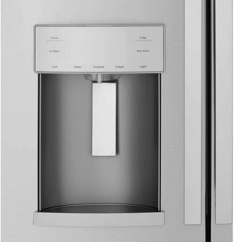 GE GYE22GYNFS 36" French Door Counter Depth Refrigerator with 22.1 cu. ft. Total Capacity Space Saving Ice Maker Showcase LED Lighting in Stainless Steel in Saudi Arabia