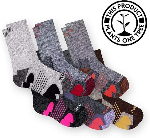 EcoSox Viscose Bamboo Medium Weight Hiker |3 OR 5 pair| Full Cushion |Arch Support Socks | Oder Resistant | Moisture Wicking in Saudi Arabia