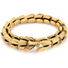 WFYOU Viking Vintage Punk Bracelet for Men Stainless Steel Dragon Link Chain Bracelet Fashion Jewelry Hippop Street Culture