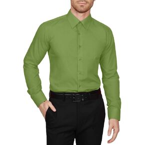 NE PEOPLE Men's Dress Shirt – Classic Long Sleeve Slim Fit Button Down Solid Color Top S-5XL in Saudi Arabia