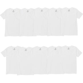 Hanes Mens ComfortSoft White V-Neck Undershirt 10-Pack, S, White in Saudi Arabia