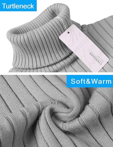 COOFANDY Men's Slim Fit Turtleneck Sweater Casual Pullover Sweater Lightweight Ribbed Sweater in Saudi Arabia