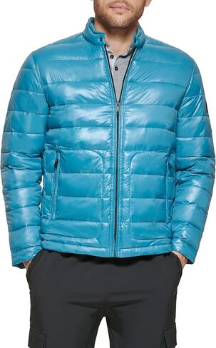 DKNY Men's Perlized Lightweight Quilted Puffer Jacket in Kuwait