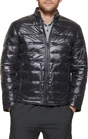 DKNY Men's Perlized Lightweight Quilted Puffer Jacket in Kuwait