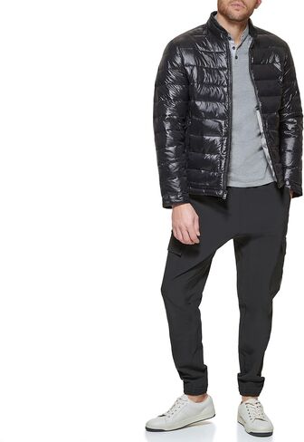 DKNY Men's Perlized Lightweight Quilted Puffer Jacket in Kuwait