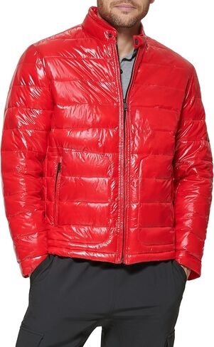 DKNY Men's Perlized Lightweight Quilted Puffer Jacket in Kuwait