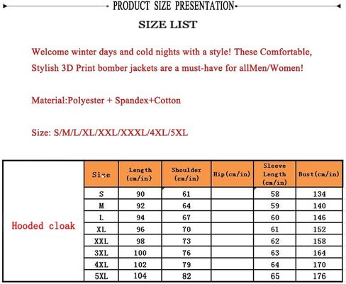 YYDSR Winter Mens Hooded Cloak Norse Mythology Viking Tattoo 3D Printing Fleece Wind Breaker(US Size) in Saudi Arabia