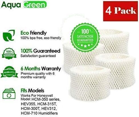 AQUA GREEN Replacement HAC-504AW Humidifier Filter (4 Pack) Compatible with Honeywell HAC-504AW, HAC504V1,HAC-504 Filter A in Kuwait