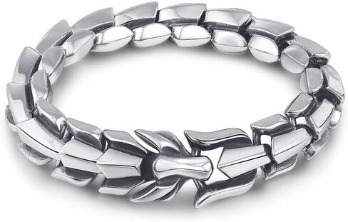 WFYOU Viking Vintage Punk Bracelet for Men Stainless Steel Dragon Link Chain Bracelet Fashion Jewelry Hippop Street Culture in Kuwait
