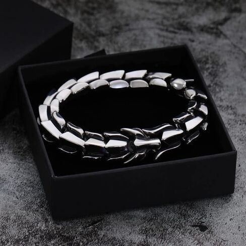 WFYOU Viking Vintage Punk Bracelet for Men Stainless Steel Dragon Link Chain Bracelet Fashion Jewelry Hippop Street Culture in Kuwait