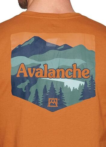 Avalanche Graphic Tee for Men Cotton Blend Top Logo Crewneck Long Sleeve T-Shirt in Saudi Arabia