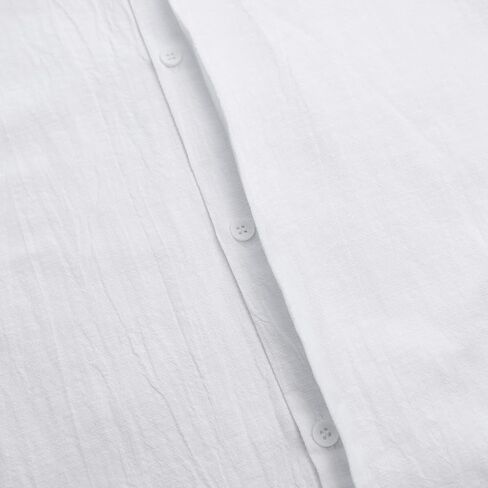 JEKAOYI Mens Casual Long Sleeve Cotton Linen Shirts Buttons Down Solid Plain Roll-Up Sleeve Summer Beach Shirts in Saudi Arabia