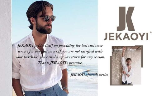 JEKAOYI Mens Casual Long Sleeve Cotton Linen Shirts Buttons Down Solid Plain Roll-Up Sleeve Summer Beach Shirts in Saudi Arabia
