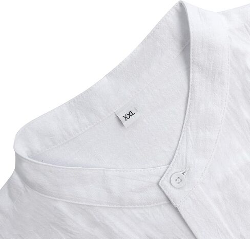 JEKAOYI Mens Casual Long Sleeve Cotton Linen Shirts Buttons Down Solid Plain Roll-Up Sleeve Summer Beach Shirts in Saudi Arabia