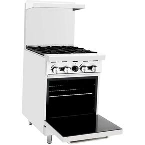 CookRite Commercial Natural Gas Range 24" 4 Burner Hotplates With Standard Oven - 124,000 BTU in Saudi Arabia