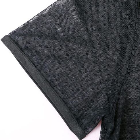 Men's See Through Shirts Fishnet Mesh Fitted Short Sleeve T-Shirts for Muscle Tops Clubwear in Saudi Arabia
