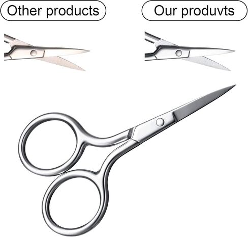 5 Pieces Small Straight Tip Nose Hair Scissor for Grooming, Stainless Steel Multi-Purpose Beauty Grooming Scissors for Facial Hair Removal and Hair Mustache Beard Eyebrows Ear Nose Trimming (Gold) in Saudi Arabia