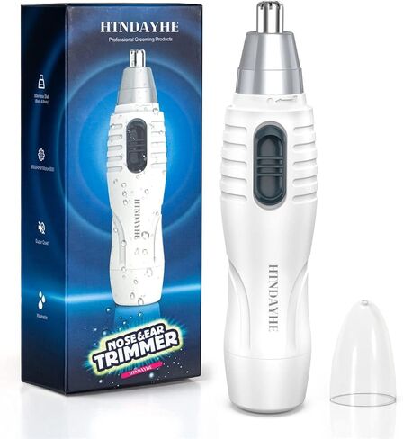 Ear and Nose Hair Trimmer for Men and Women, Eyebrow Hair Remove, Facial Hair Trimmer with Dual Edge Blades, Easy to Clean Nose Trimmer (Black) in Saudi Arabia