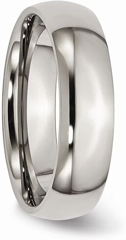 Solid Titanium 6mm Plain Classic Wedding Band Ring Comfort-Fit in Saudi Arabia