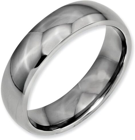 Solid Titanium 6mm Plain Classic Wedding Band Ring Comfort-Fit in Saudi Arabia