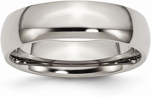 Solid Titanium 6mm Plain Classic Wedding Band Ring Comfort-Fit in Saudi Arabia