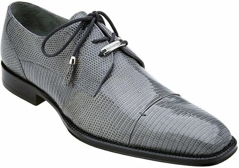 Belvedere Karmelo Gray Lizard Cap-Toe Casual Dress Shoes in Kuwait