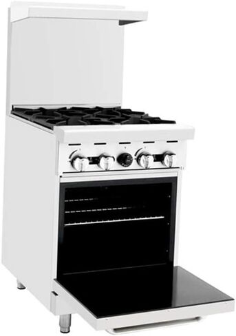 CookRite Commercial Natural Gas Range 24" 4 Burner Hotplates With Standard Oven - 124,000 BTU in Saudi Arabia