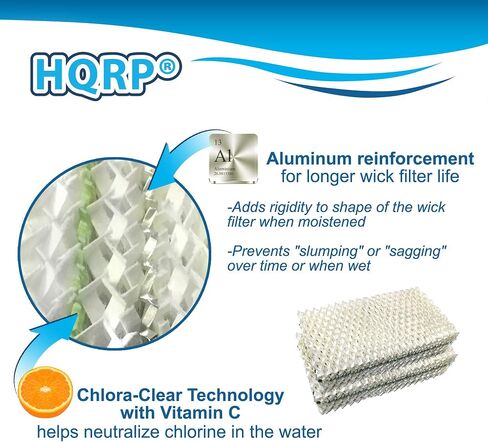 HQRP Wick Filter (6-Pack) Compatible with Kenmore 14413, 14416, 1442, 14407, 14451, 144070, 144071, 144130, 144131, 144510, 144160, 144161, 144162 Humidifier in Saudi Arabia